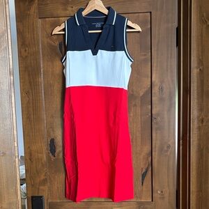 Tommy Hilfiger Women's Tri-Color Polo Dress - Navy, White, Red